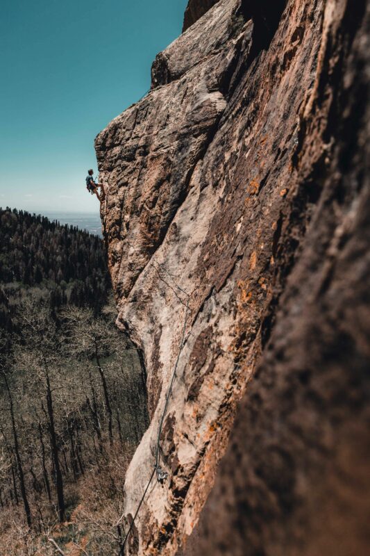 Climber on a mountain