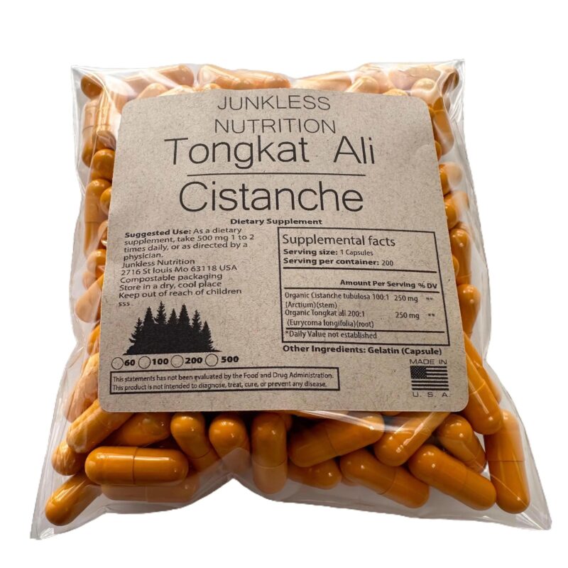 500mg pure cistanche and tongkat capsule blend