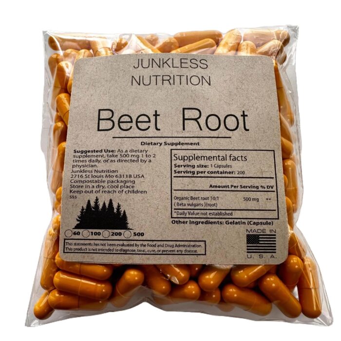 beet root 10:1 500 mg extract in a pouch