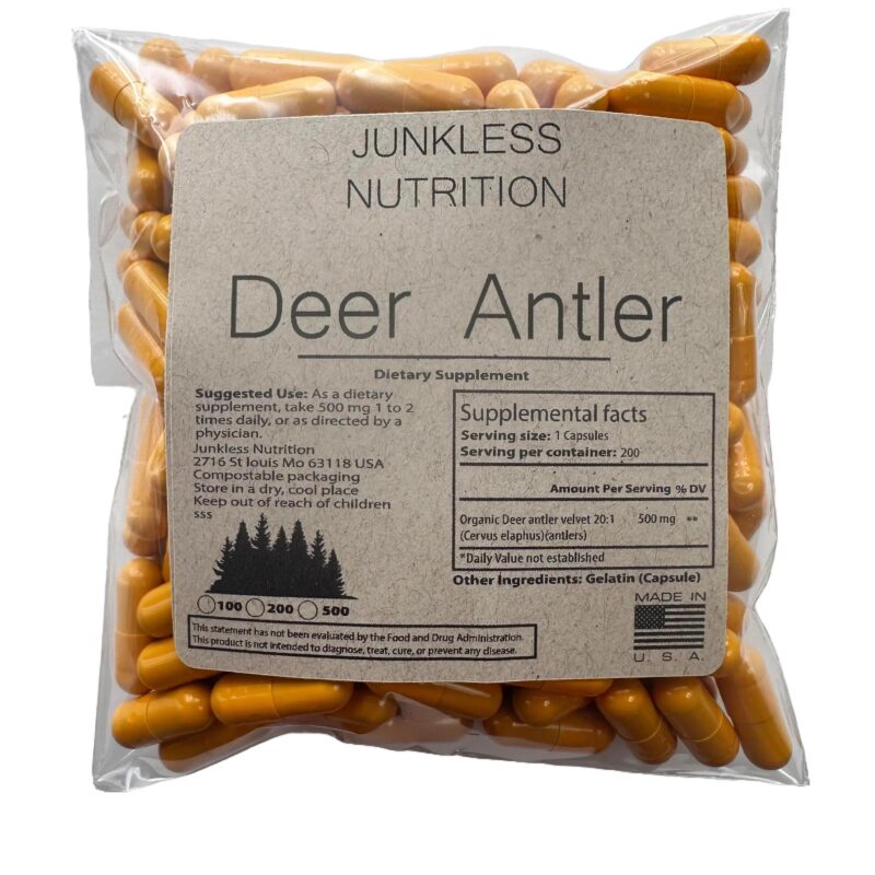 20:! Deer antler velvet in a clear pouch