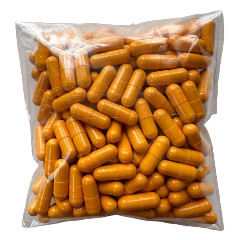 herbal supplement pouch of 500 in a clear bag