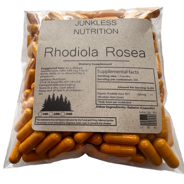 500mg rhodoila rosea supplement 10:1 extract