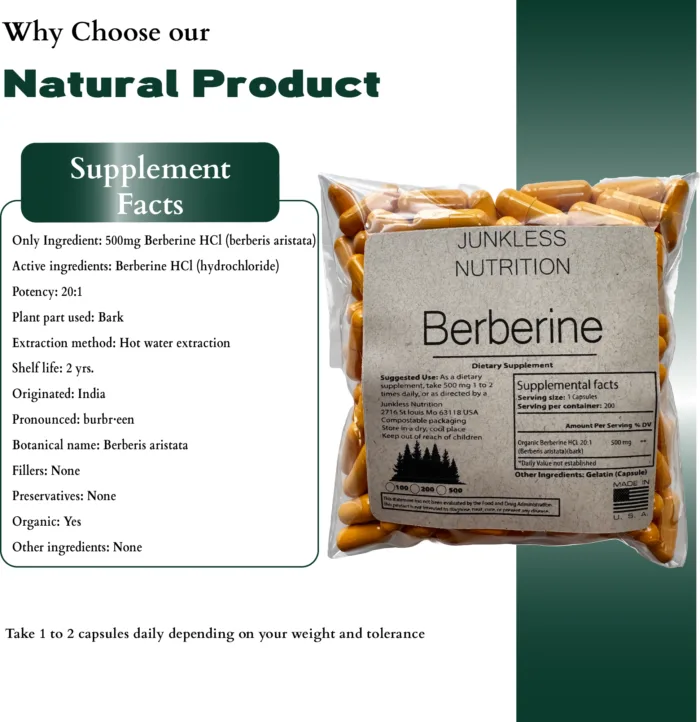Berberine supplement fact picture