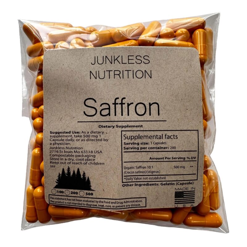 Saffron Capsules 500mg 500 pack