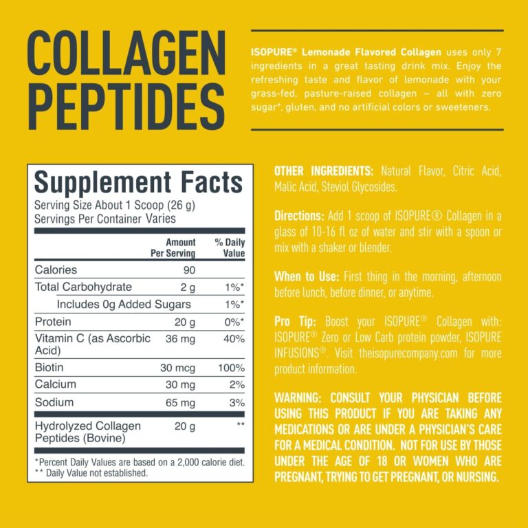 Isopure Collagen Ingredients