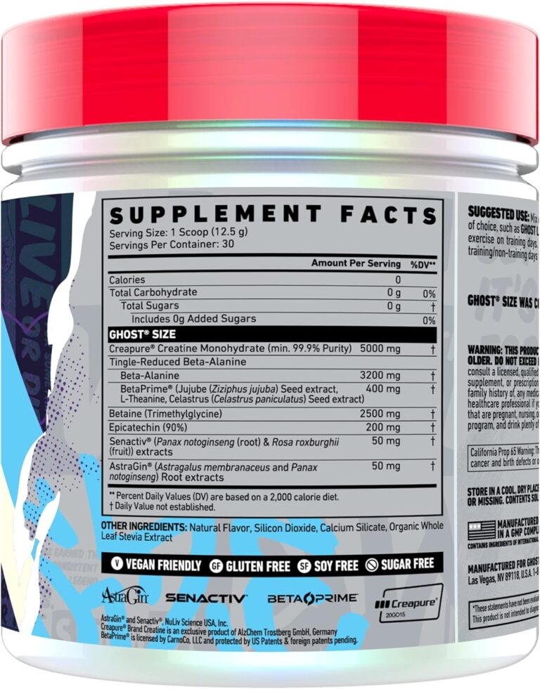Ghost Nutrition Size Natty Lable