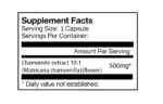 White Junkless Nutrition supplement facts label of 500 mg Apigenin 10:1