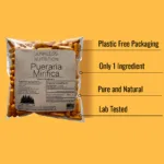 Bullet points on why you should order Junkless Nutrition Pueraria mirifica: Plastic-free packaging, single ingredient, pure and natural, lab-tested