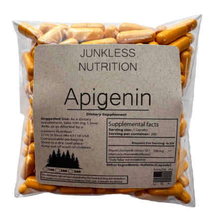 Apigenin supplement 500mg and 500 count pouch