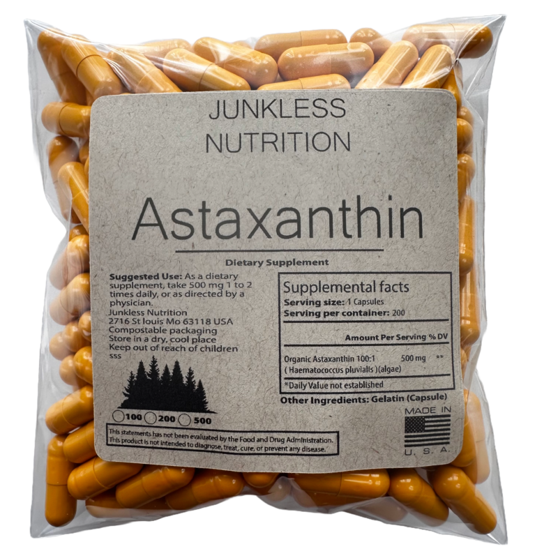 pure astaxanthin in a 500 pack