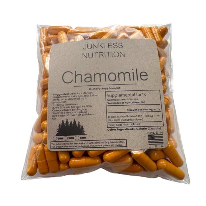 chamomile in 500mg capsules