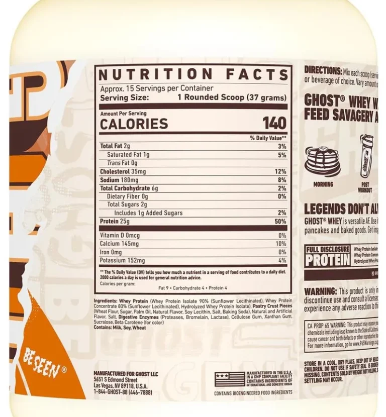 Ghost Whey Protein Label