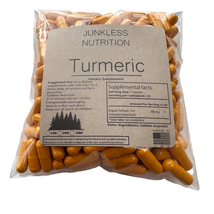 Turmeric supplement in a puch