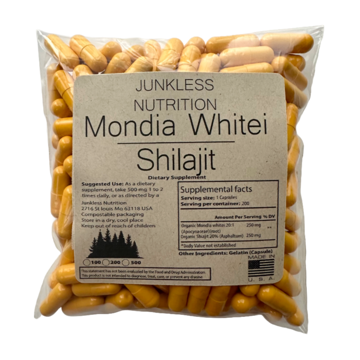 20% Shilajit and 10:1 Mondia whitei together