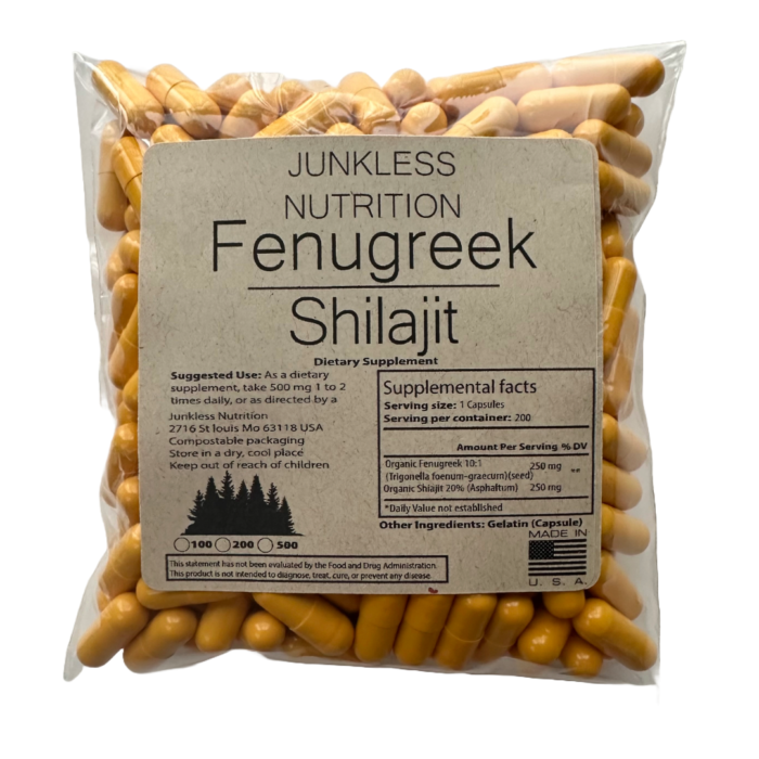 20% Shilajit and 10:1 Fenugreek Together