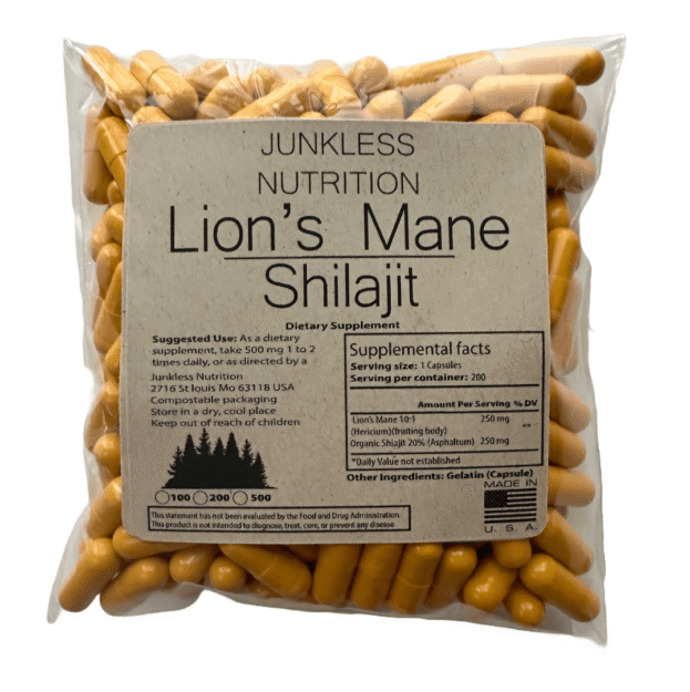 20% Shilajit and 10:1 Lion's Mane Mushroom Together