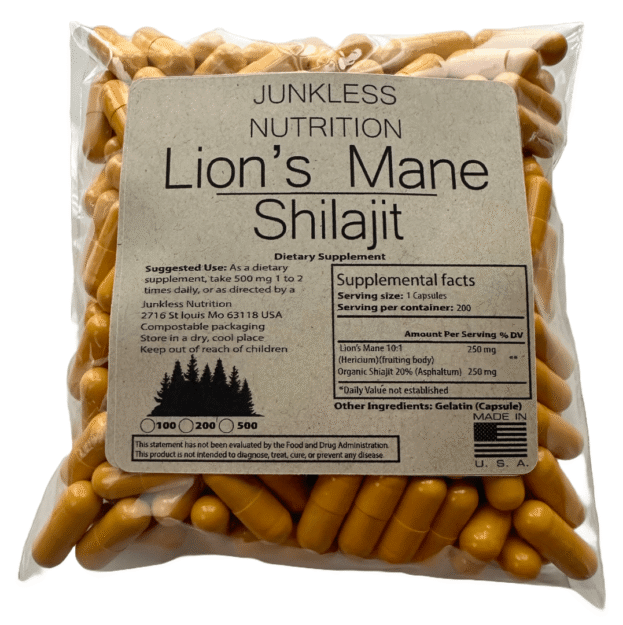 Shilajit and Lion's Mane Mushroom Supplement