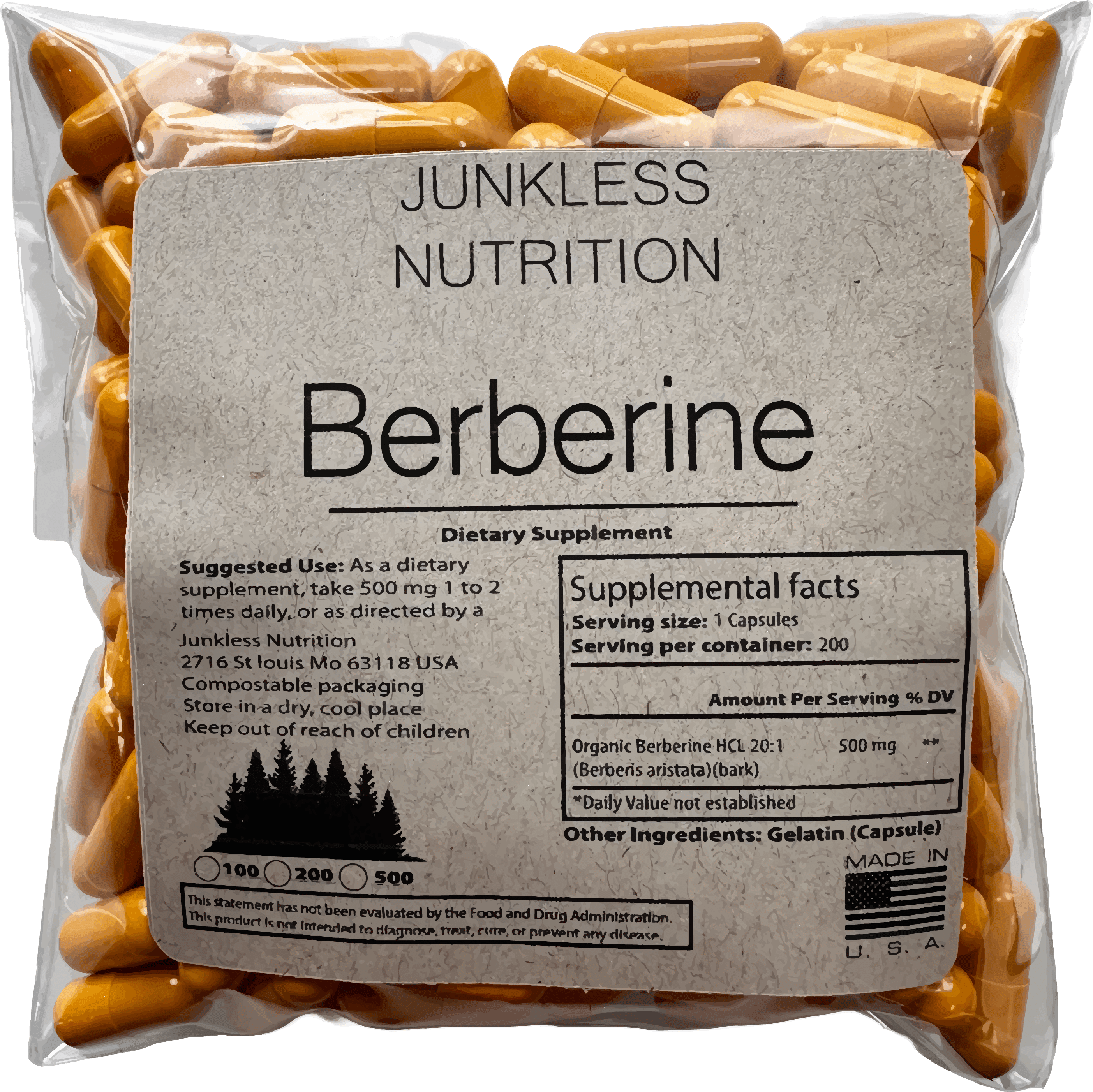 Bebrine Supplement 500mg Berberine Supplement