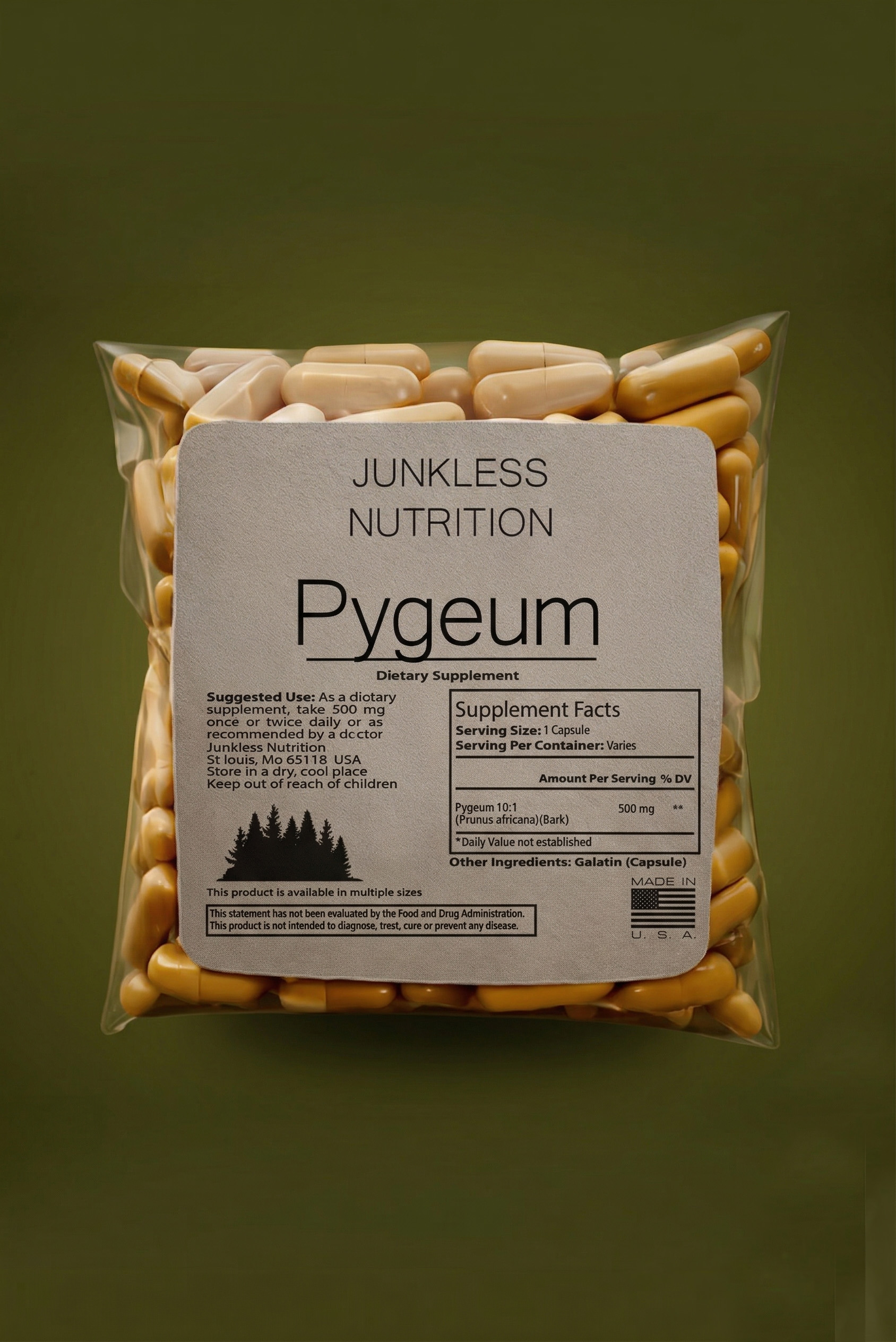 Pygeum green background