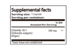 Chlorella supplement facts label